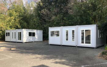 2025.2.5 レンタルユニットハウス11.3坪（22.6畳）タイプを、事務所・倉庫として設置しました。