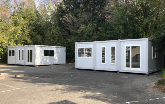 2025.2.5 レンタルユニットハウス11.3坪（22.6畳）タイプを、事務所・倉庫として設置しました。