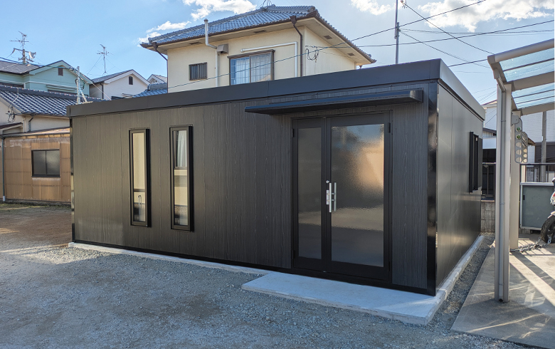2025.1.22 組立式パネルハウス8.8坪（17.6畳）タイプを、事務所として設置しました。
