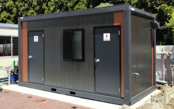 2023.8.4 アウトレットユニットトイレ3.1坪（6.2畳）タイプを、従業員用トイレとして設置しました。