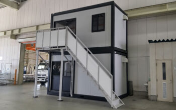 2023.10.26 アウトレットユニットハウス3.1坪（6.2畳）2階建てを、休憩室として設置しました。