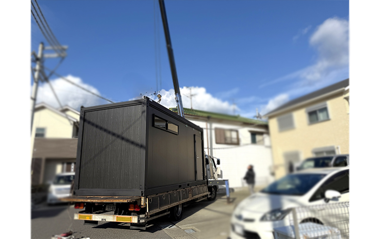 2025.11.18 アウトレットユニットハウス3.8坪（7.6畳）タイプを、趣味部屋として設置しました。
