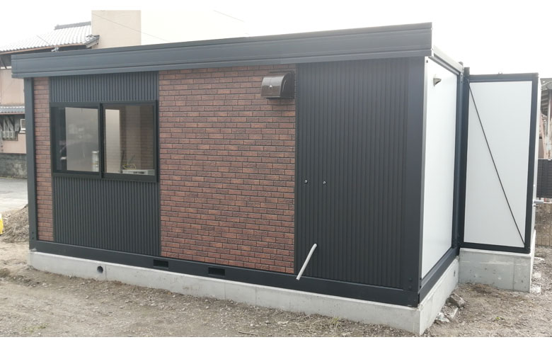 2022.12.5 アウトレットユニットハウス7.5坪（15畳）トイレBOX付を美容室として設置しました。