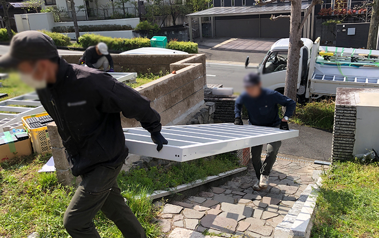 2025.4.15 組立式パネルハウス3.7坪（7.4畳）タイプを、事務所として設置しました。