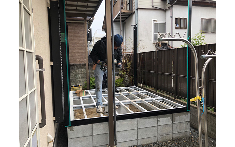 2024.4.3 組立式パネルハウス1.9坪（3.8畳）タイプを、趣味部屋として設置しました。