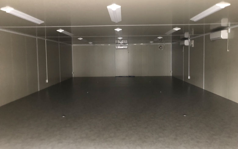 2023.11.24 組立式パネルハウス28坪（56畳）タイプを、事務所として設置しました。
