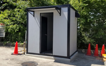 2022.6.9 アウトレットトイレユニットハウス1.3坪（2.6畳）タイプを設置しました。