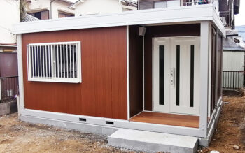 2022.2.19 アウトレットユニットハウス7.5坪（15畳）を、住居(単身者用)として設置しました。