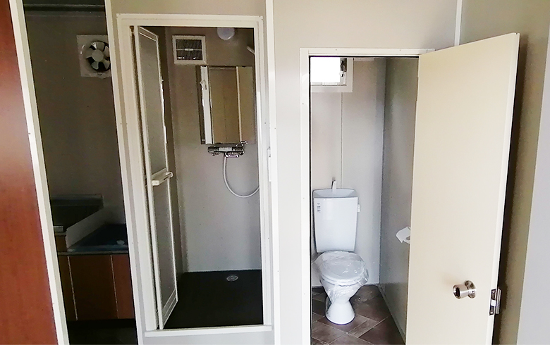 2022.2.19 アウトレットユニットハウス7.5坪（15畳）を、住居(単身者用)として設置しました。