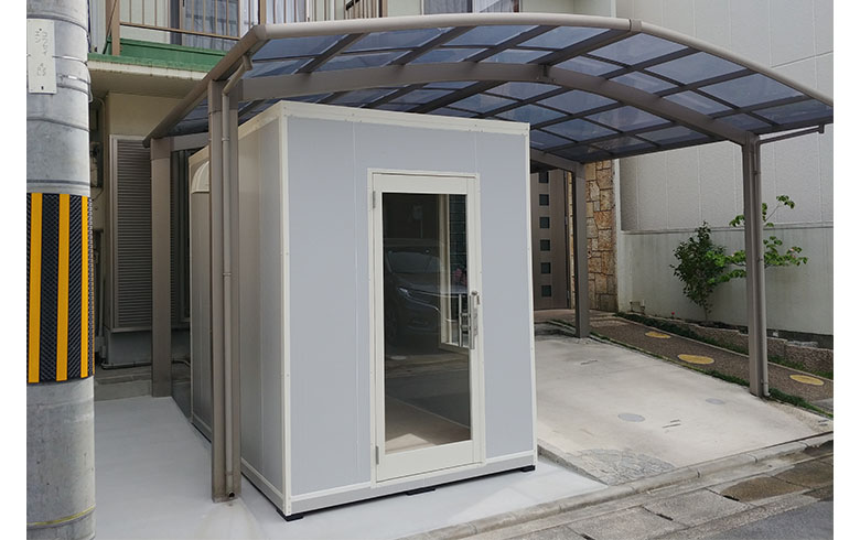 2021.4.28 組立式パネルハウス1.5坪（3畳）タイプを、作業部屋として設置しました。