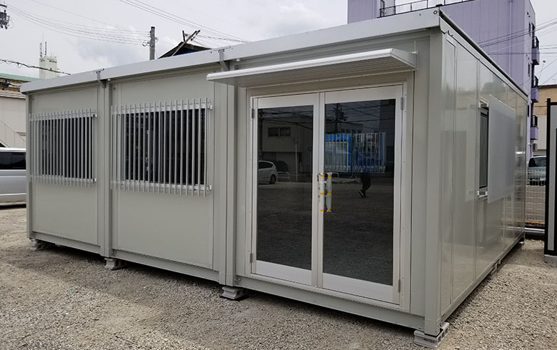 2021.6.2 中古ユニットハウス12坪（24畳）タイプを、事務所として設置しました。