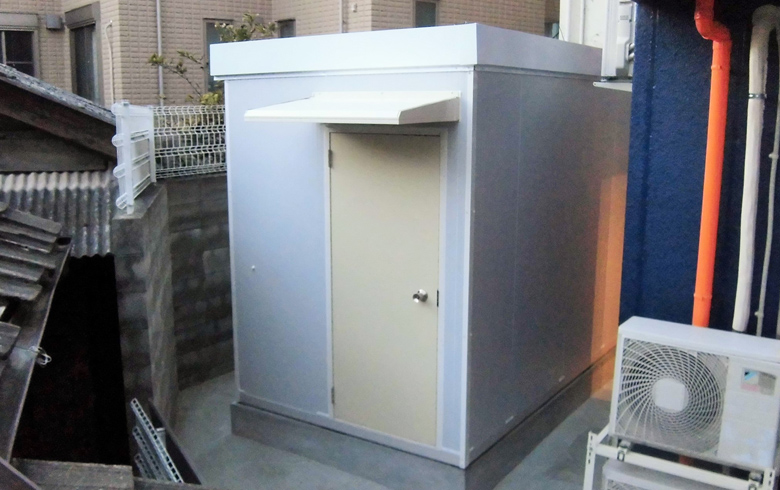 2017.12.19 組立式パネルハウス2.2坪（4.4畳）タイプを、休憩室として設置しました。