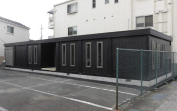 2019.11.18 アウトレットユニットハウス28坪（56畳）タイプ　防火仕様を、事務所として設置しました。
