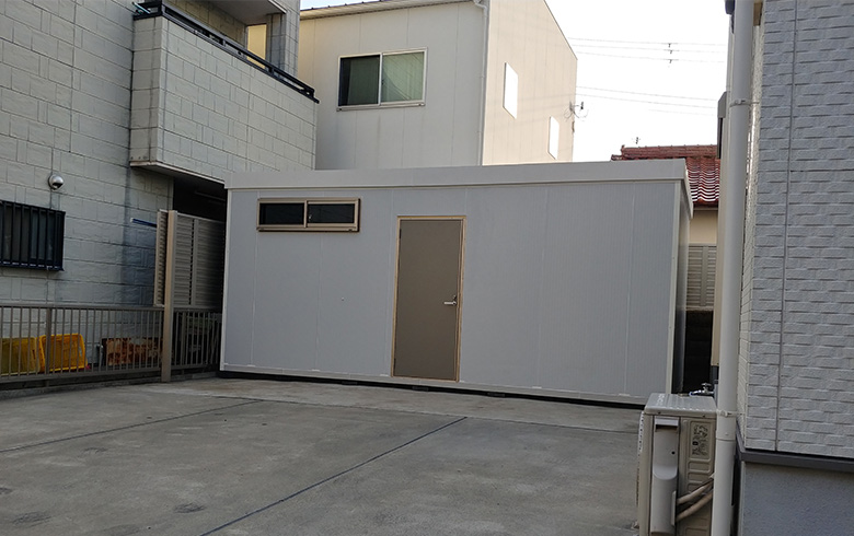 2021.1.25 組立式パネルハウス4.4坪（8.8畳）タイプを、趣味部屋として設置しました。