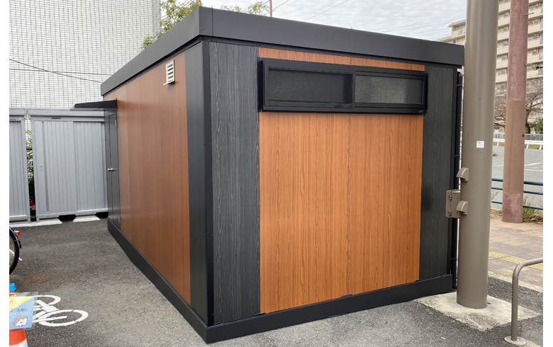 2020.2.12 組立式パネルハウス4.4坪（8.8畳）タイプを、休憩室・更衣室として設置しました。