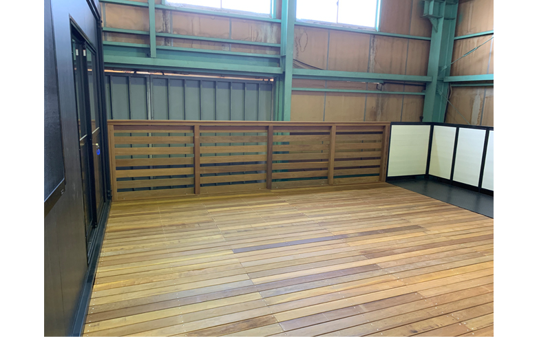 2019.6.15 アウトレットユニットハウス15.1坪（30.2畳）タイプ2階建てを、事務所として設置しました。
