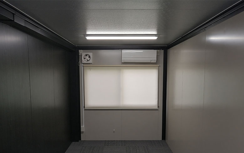 2020.7.2 アウトレットユニットハウス28坪（56畳）タイプを、事務所として設置しました。