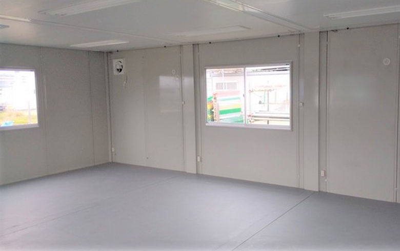 2020.1.7 中古ユニットハウス12坪（24畳）タイプ カスタマイズ仕様を、事務所として設置しました。