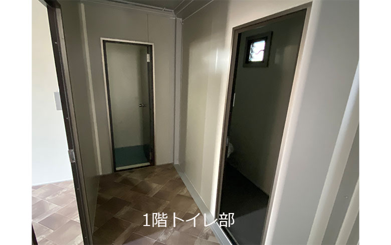 2021.8.25 アウトレットユニットハウス16坪（32畳）タイプ2階建てを、事務所として設置しました。