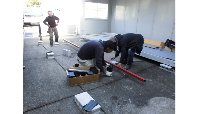 2018.11.29 中古ユニットハウス8坪（16畳）タイプを、ミニ道場として設置しました。