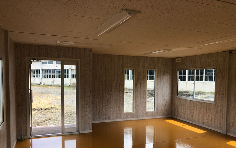 2020.7.22 中古ユニットハウス11.8坪（23.6畳）タイプを、事務所として設置しました。